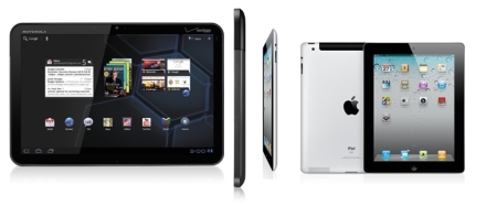 Tampilan Motorola Xoom dan iPad 2